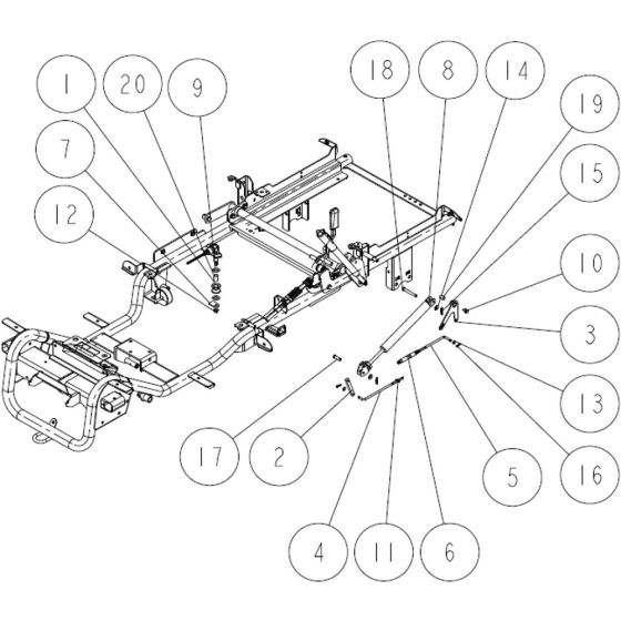 Frame Assembly -9 for OREC RM980F Mower