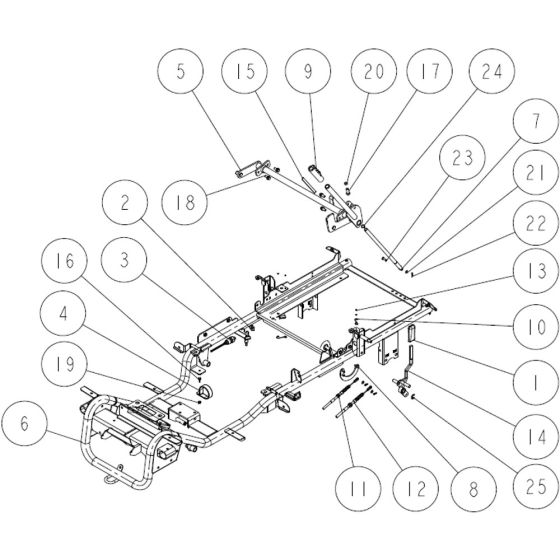 Frame Assembly -10 for OREC RM980F Mower