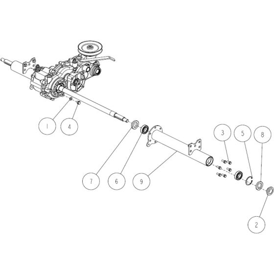 Transmission Assembly -2 for OREC RM980F Mower