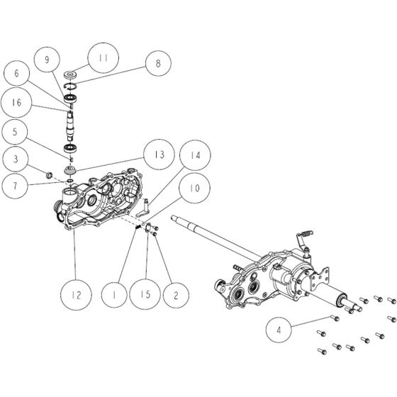 Transmission Assembly -4 for OREC RM980F Mower