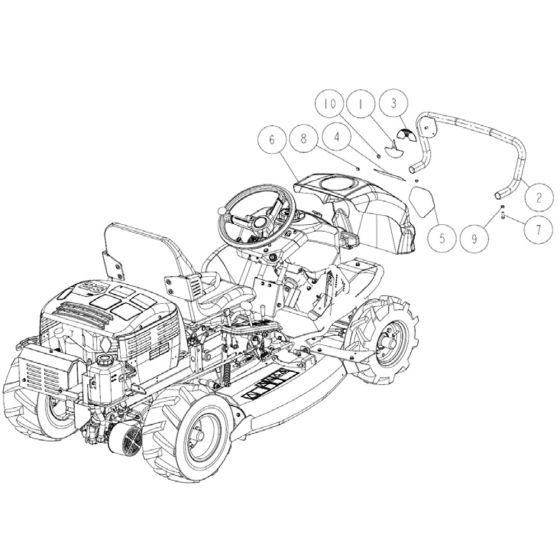 Frame Assembly -1 for OREC RM980F Mower