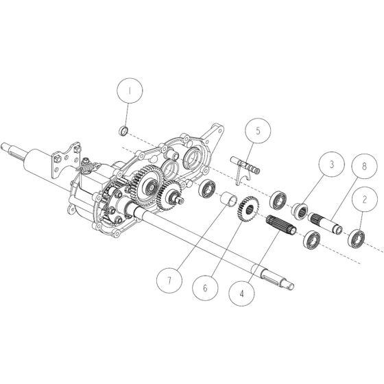 Transmission Assembly -5 for OREC RM980F Mower