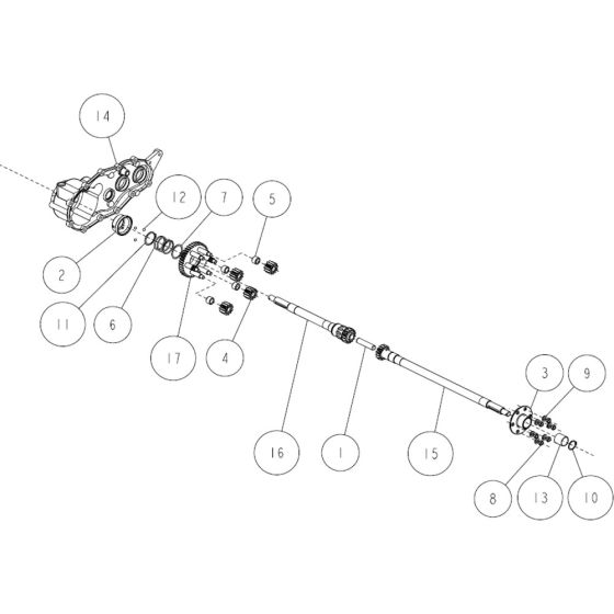 Transmission Assembly -8 for OREC RM980F Mower