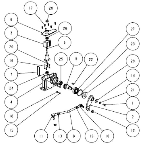 Steering Assembly -2 for OREC RM980F Mower