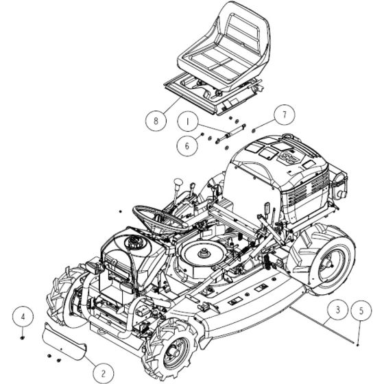 Frame Assembly -2 for OREC RM980F Mower