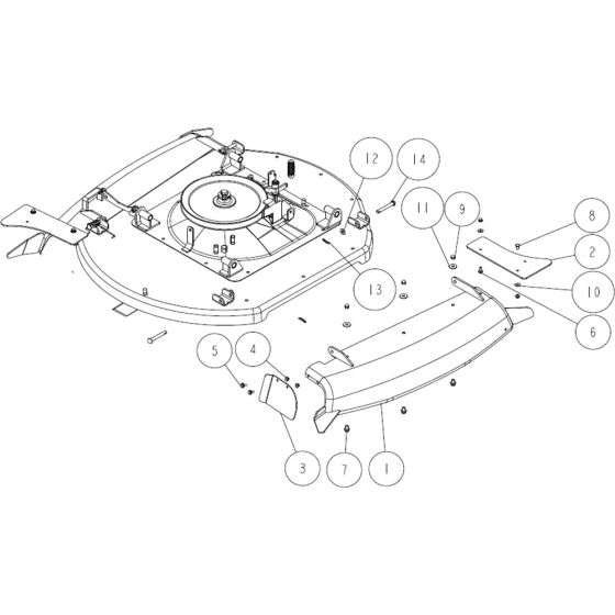 Cutting Assembly -1 for OREC RM980F Mower