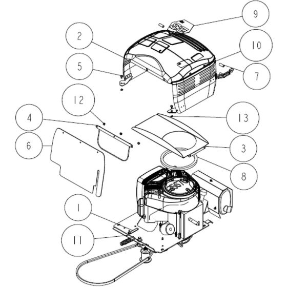 Engine Assembly for OREC RM980F Mower