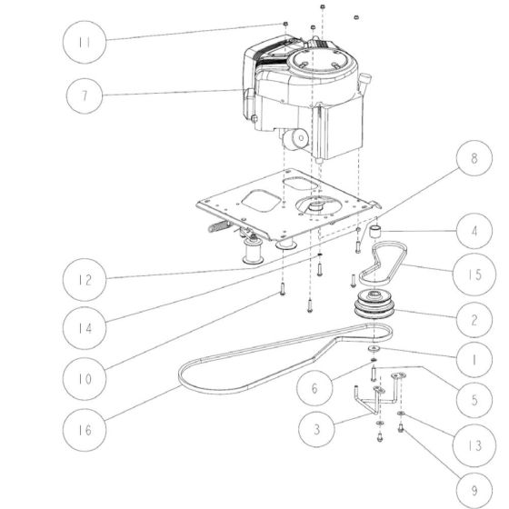 Engine Assembly -2 for OREC RM980F Mower