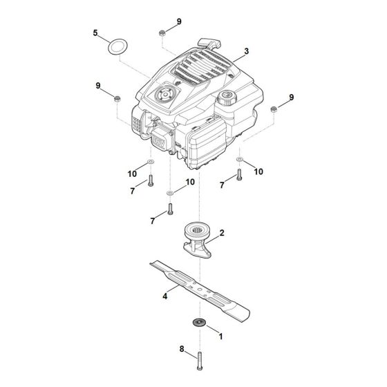 Engine, Blade for Stihl RM 253.2 T Mower