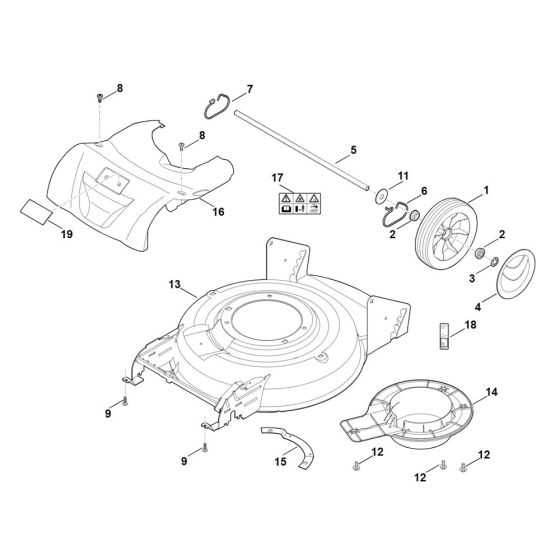 Housing, Rear Axle for Stihl RMA 2.1 RP Cordless Mower