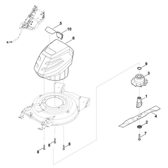 Engine, Blade for Stihl RMA 2.2 RV Cordless Mower