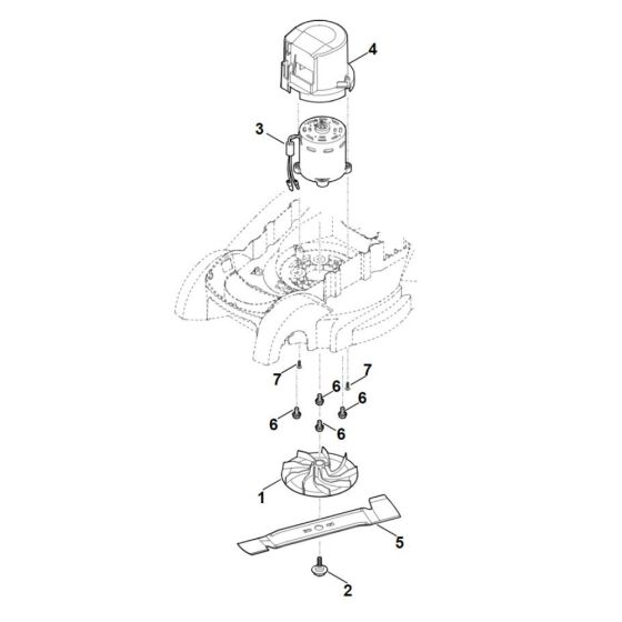 Engine, Blade for Stihl RMA 239.1 Cordless Mower