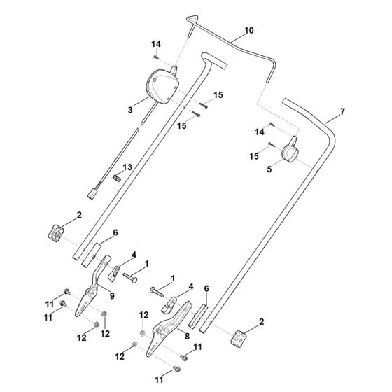 Handle for Stihl RMA 248.0 Cordless Mower