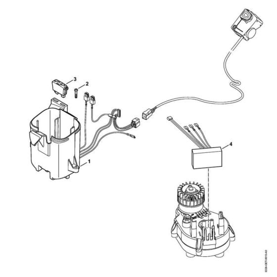 Battery Holder, Electronic Module for Stihl RMA 410 C Cordless Mower