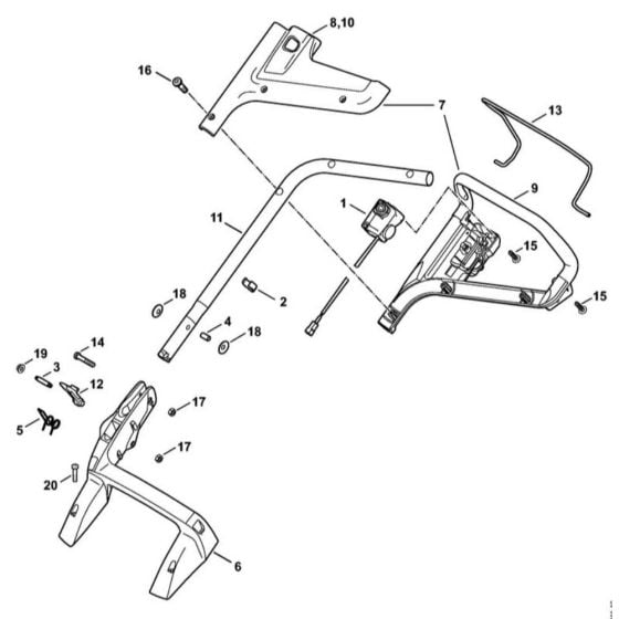 Handle for Stihl RMA 410 C Cordless Mower