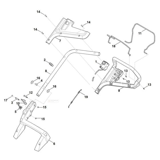 Handle for Stihl RMA 443.1 TC Cordless Mower