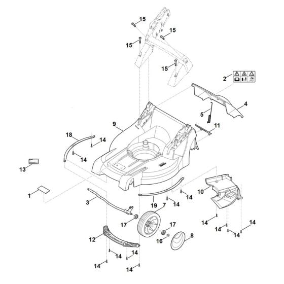 Housing, Front Axle for Stihl RMA 448.0 PC Cordless Mower