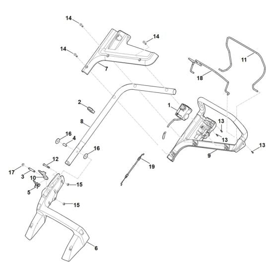 Handle for Stihl RMA 448.1 PC Cordless Mower