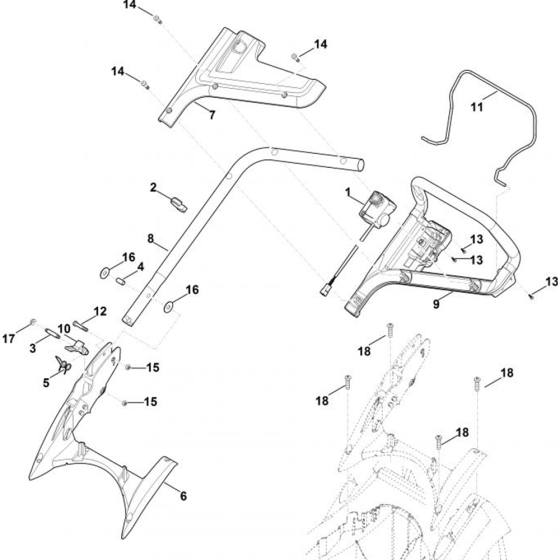 Handle for Stihl RMA 339.0 C Cold Pressure Washers.