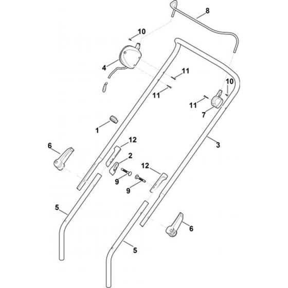 Handle for Stihl RMA 443.0 Cold Pressure Washers.