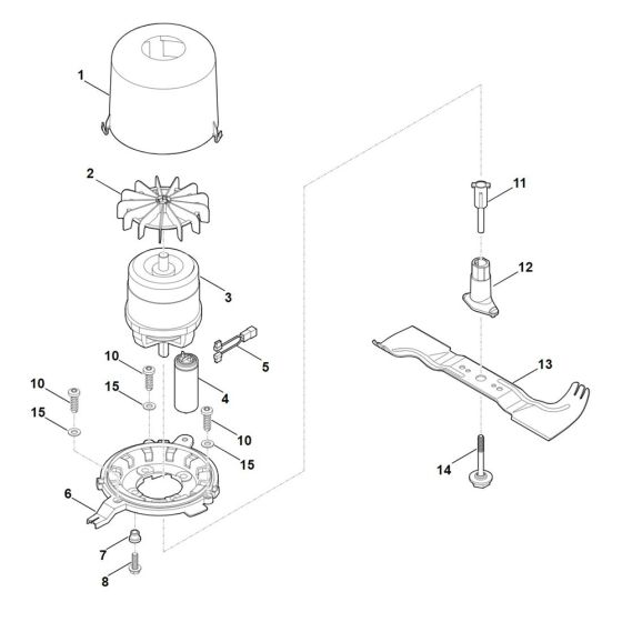 Engine, Blade for Stihl RME 545.0 C Electric Mower