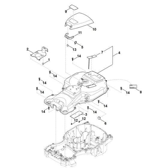 Housing Upper Part for Stihl RMI 422.1 Robotic Mower