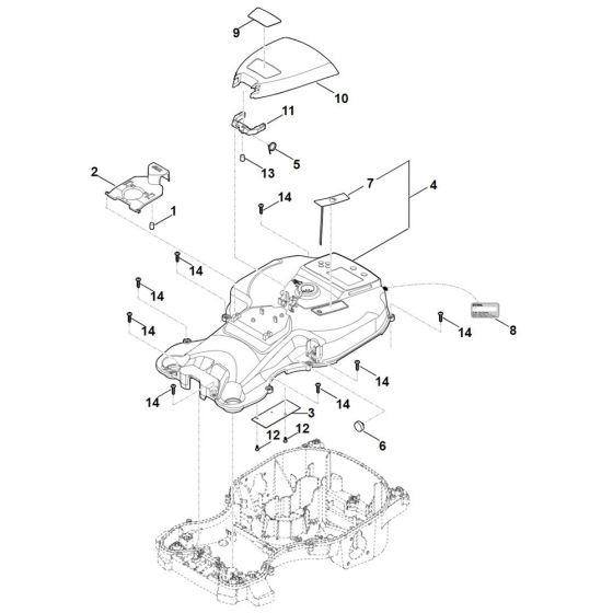 Housing Upper Part for Stihl RMI 422.2 P Robotic Mower