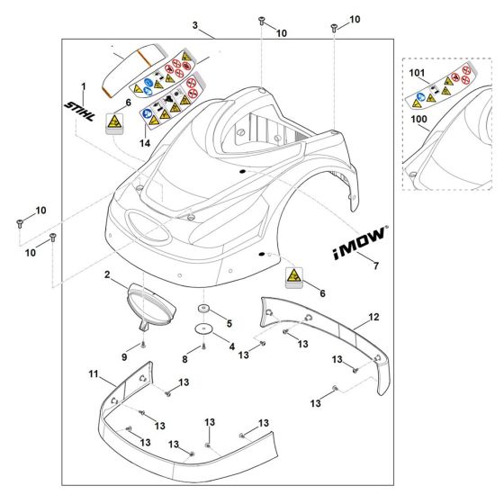 Machine Cover for Stihl RMI 422.2 PC Robotic Mower