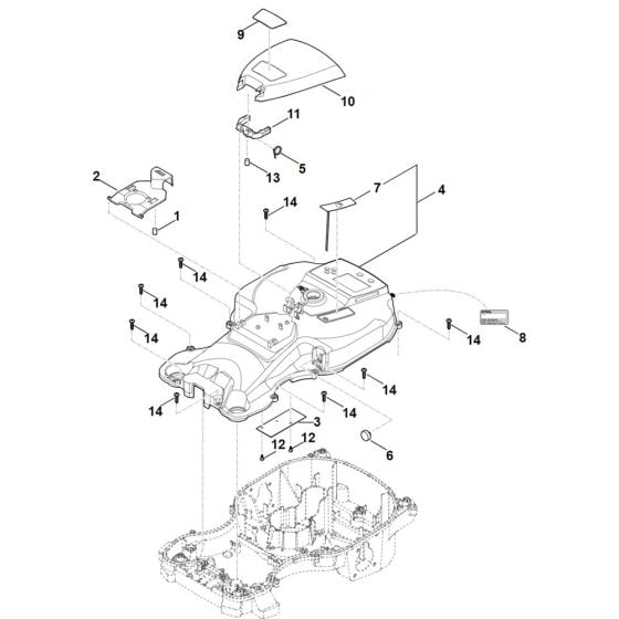 Housing Upper Part for Stihl RMI 522.0 C Robotic Mower