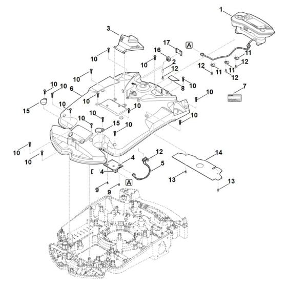 Housing Upper Part for Stihl RMI 632.1 C Robotic Mowers