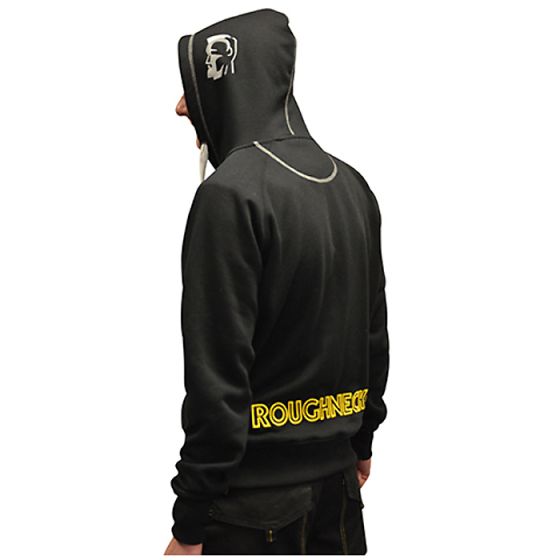 Black & Grey Zip Hooded Sweatshirt - L (42-44in) by Roughneck - 95-113