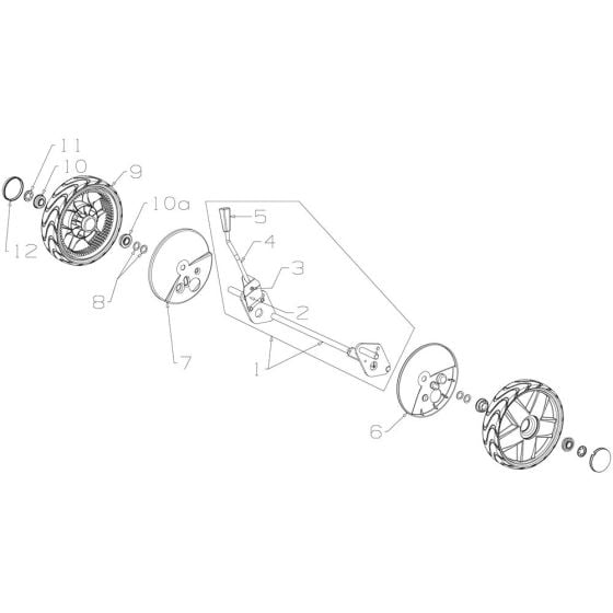 Wheel Assembly for Morrison Rocket SP (2014 Mar 478971) Power Drive Mower