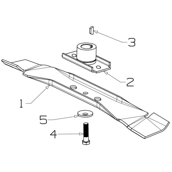 Blade (460mm) Assembly for Morrison Rocket SP (2019 Dec 465810) Power Drive Mower