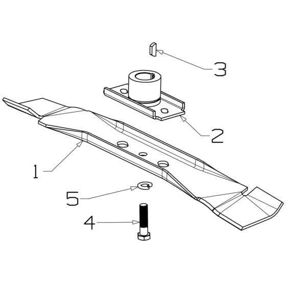 Blade (460mm) Assembly for Morrison Rocket L (2018 Dec 465724) Power Drive Mower