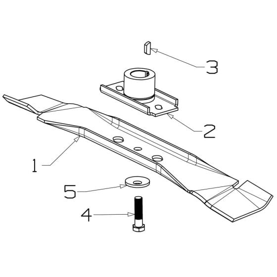 Blade (460mm) Assembly for Morrison Rocket L (2020 Dec 465808) Power Drive Mower