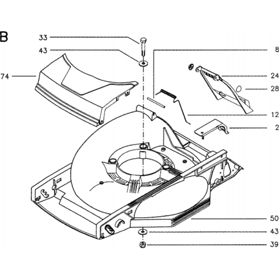 Frame Assembly for Husqvarna Royal 46EL Consumer Lawn Mower