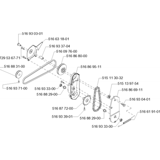 Drive Assembly for Husqvarna Royal 47 Consumer Lawn Mower