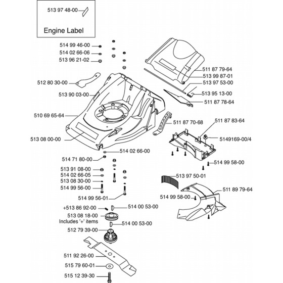 Frame Assembly for Husqvarna Royal 50 Consumer Lawn Mower