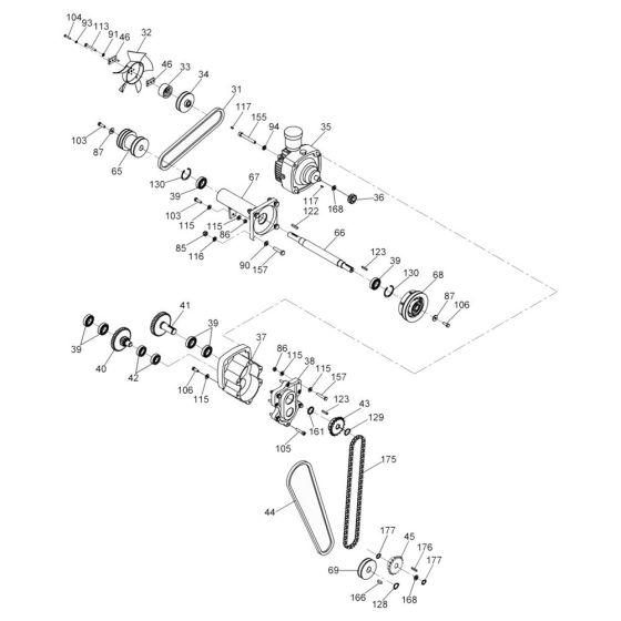 Transmission Assembly for Wacker RS600 Roller