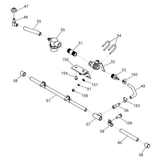 Water System Assembly for Wacker RS600 Roller