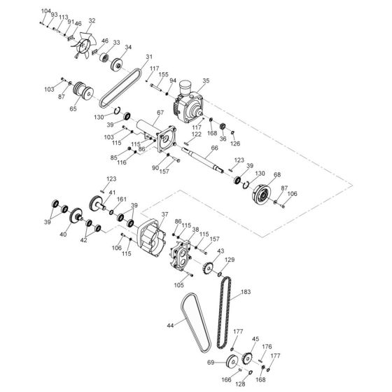 Transmission Assembly for Wacker RS600A Roller