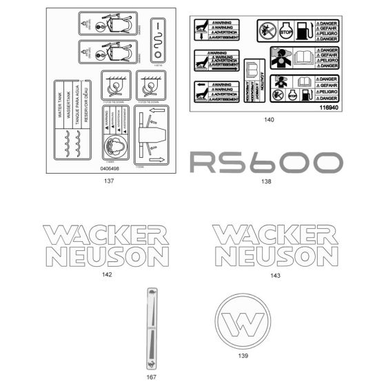 Decals for Wacker RS600A Roller