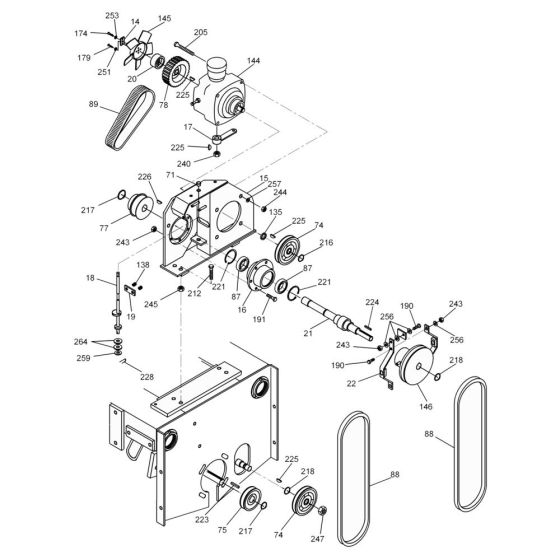 Transmission Assembly for Wacker RS800A Roller