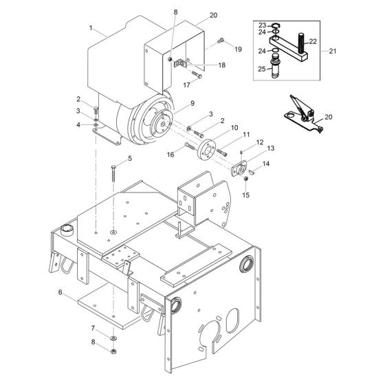 Engine Compartment Assembly for Wacker RS800H Roller