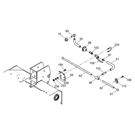 Water System Assembly for Wacker RS800H Roller