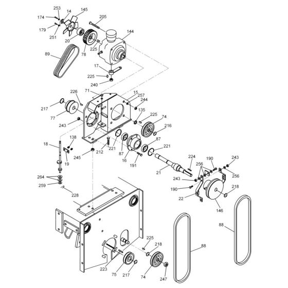 Transmission Assembly for Wacker RS800V Roller