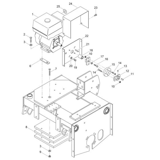 Engine Compartment Assembly for Wacker RS800V Roller