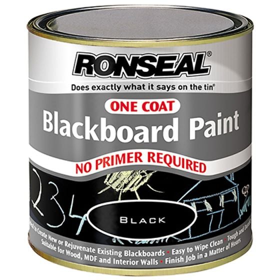 One Coat Blackboard Paint 250ml by Ronseal - 35227