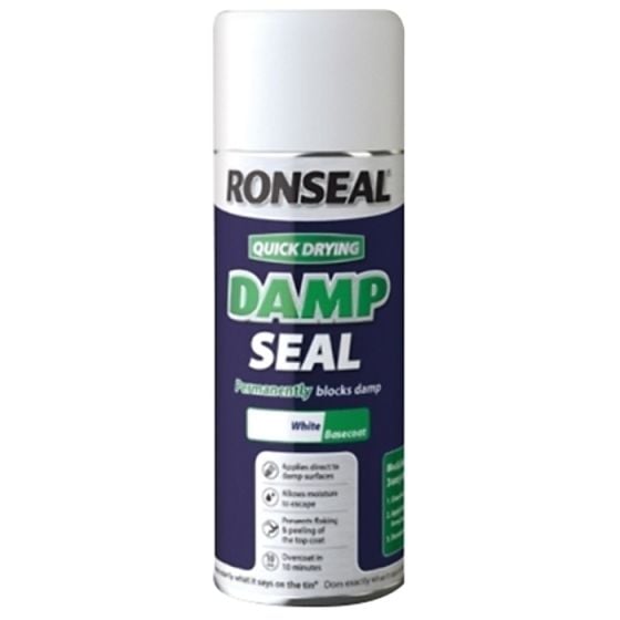 Quick Dry Damp Seal Aerosol White 400ml by Ronseal - 36959