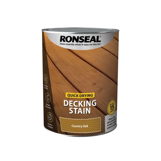 Quick Drying Decking Stain Country Oak 5 litre